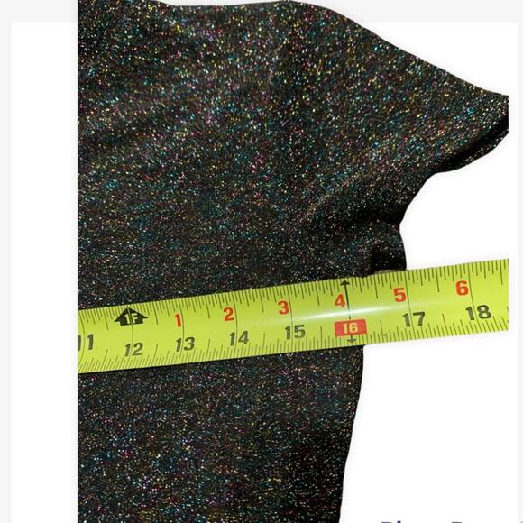 Forever 21 Black Glitter Mini Dress Size Small - Picture 2 of 7